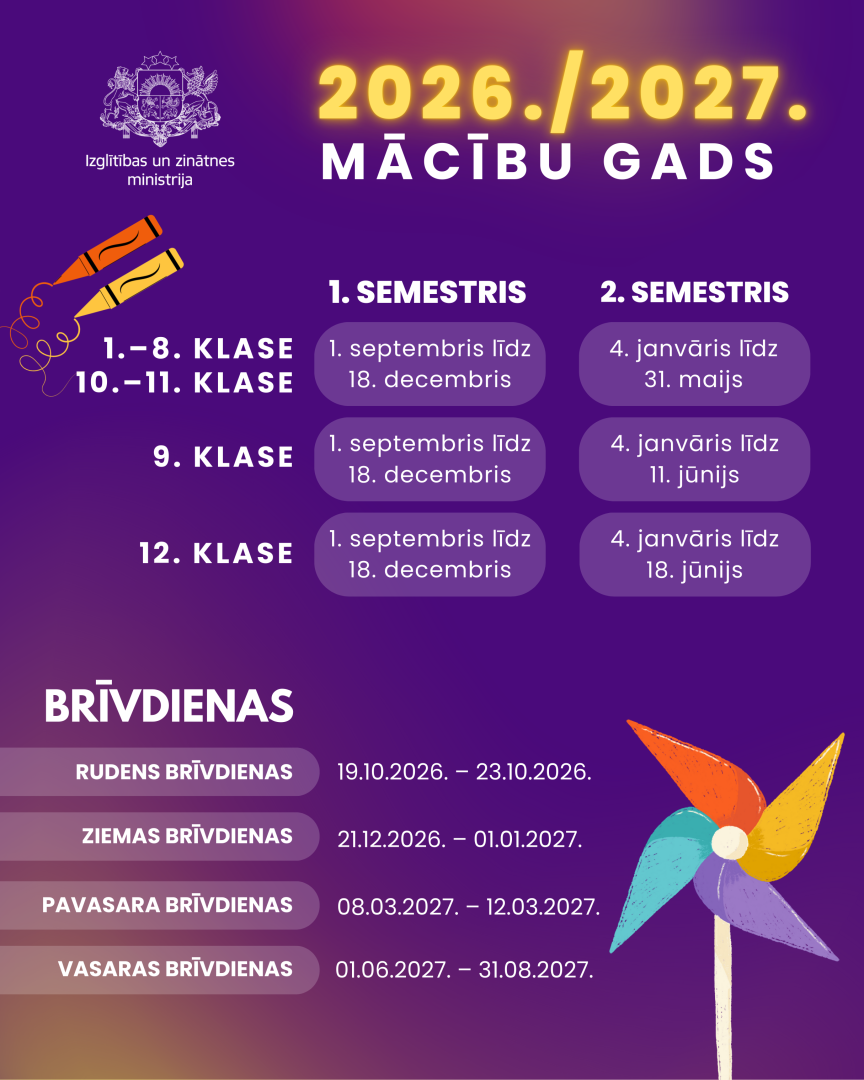 2026 2027 macibu gada datumi